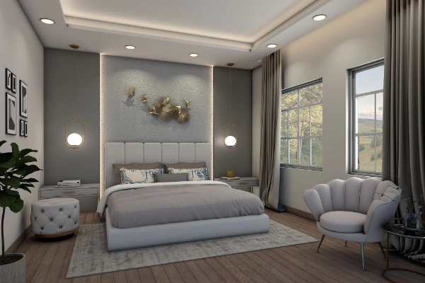Modern classic Bedroom Interior for luxury LIving