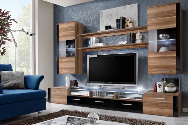A TV unit with hidden dresser and lots of storage options